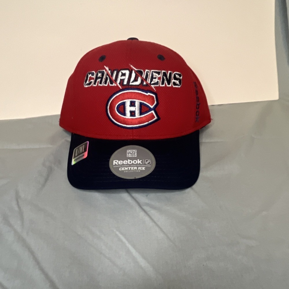 Reebok Montreal Canadiens NHL Center Ice Hat L/XL Red Navy